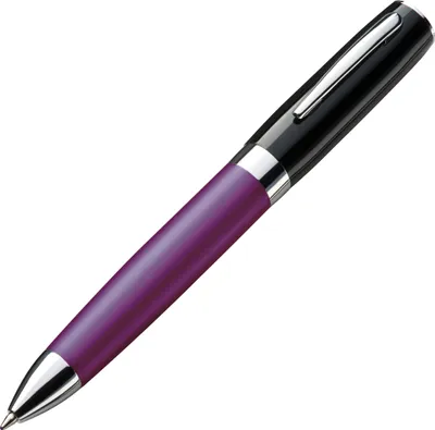 Produktbild von Eleganter Metall Kugelschreiber / Farbe: schwarz-violett