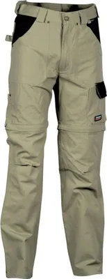 Produktbild von 2 in 1 Profi Arbeitshose Cofra Helsinki, 100% Baumwolle khaki 56