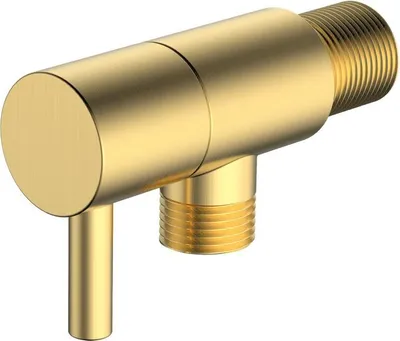 Produktbild von Avapax | Winkelanschlussventil - 1/2 X 3/8 - Messing - Gebürstet Gold - Aufputzmontage