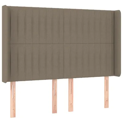 Produktbild von vidaXL Kopfteil mit Ohren Taupe 147x16x118/128 cm Stoff