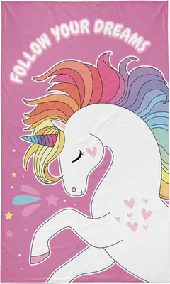 Produktbild von 30x50 Einhorn Kindergarten Handtuch 100% Baumwolle
