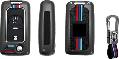Image de Dutch Shield - Housse métallique pour clés de voiture Peugeot - Housse de protection pour clés Cover D2 Gris, Noir