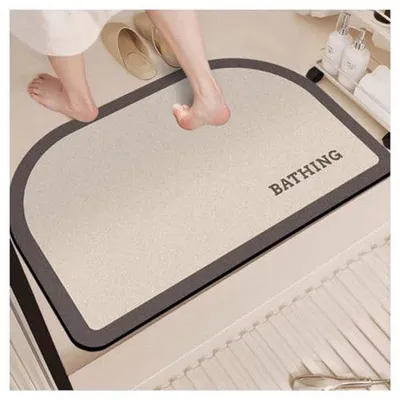 Productafbeelding van Kleine, sneldrogende badmat van diatomeeënaarde met antisliponderkant - 50x80 cm