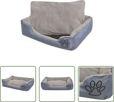 Obrázok produktu pre The Living Store Pelech pre psa s polstrovaným vankúšom veľkosť XL Grey
