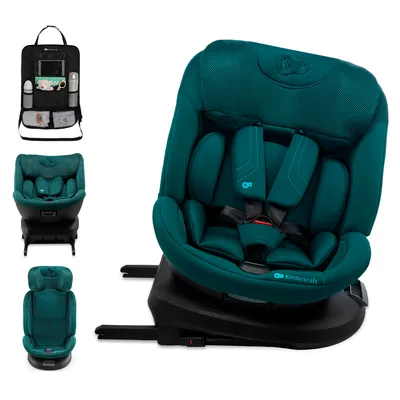 Produktbild von Kinderkraft XPEDITION 3 i-Size Autositz, 40-150 cm, 360° drehbar, RWF bis 22 kg, SPS+, H-GUARD+, atmungsaktiv, Grün, mit Auto-Organizer