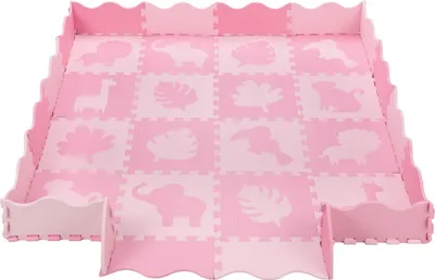 Produktbild von MoMi ZAWI – Spielmatte & Puzzle, leicht zu reinigen, herausnehmbare Formen – Rosa