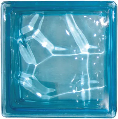 Immagine prodotto di VETROMATTONE ONDULATO CELESTE 19x19x8 cm