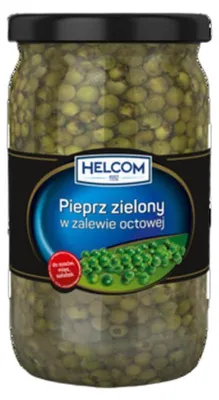 Zdjęcie produktu dla Pieprz zielony w zalewie octowej 670 g Helcom