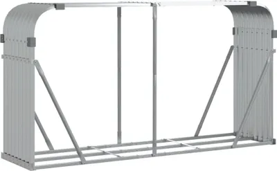 Produktbild von vidaXL Kaminholzunterstand Silbern 180x45x100 cm Verzinkter Stahl