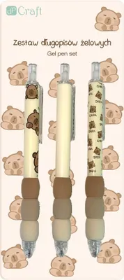 Produktbild von Kapibara Gelstifte, schwarz, 3 Stück