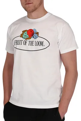 Produktbild von Fruit of the Loom T-Shirt mit Vintage Logo Farbe: weiß Größe: S