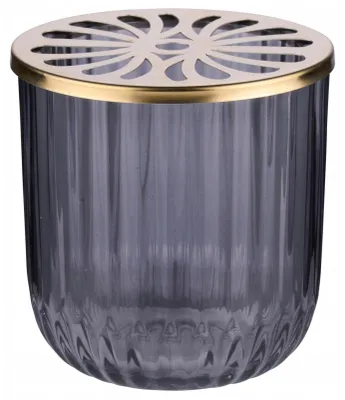 Produktbild von Articasa Glas Kerzenhalter mit Deckel für Teelichter Grau