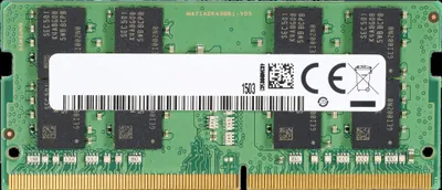 A close-up, top-down view of a computer RAM module.