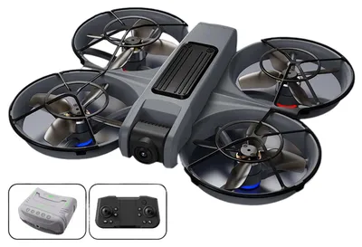 Image de Drone sans balais Zimilo avec double caméra 4K, FPV VR, zoom 50x, altitude de 120 m, flux optique, autonomie de vol de 12 min, protection anti-collision, retournement à 360°, 2 batteries