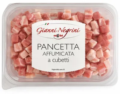 Produktbild von Pancetta Affumicata a cubetti gewürfelt 80g - Gianni Negrini