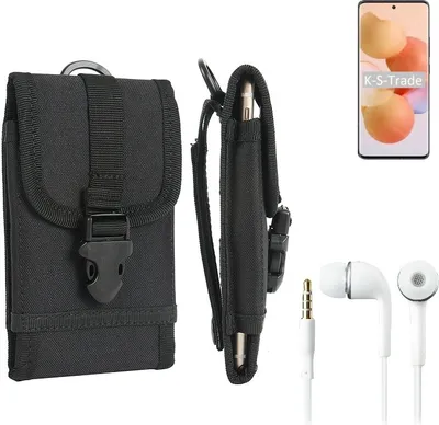 Produktbild von K-S-Trade Holster Schutz Hülle kompatibel mit Xiaomi Civi Gürteltasche Handy Hülle Tasche outdoor Seitentasche schwarz 1x + Kopfhörer