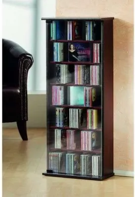 Produktbild von VCM CD/DVD-Turm Vetro für 150 CDs, schwarz