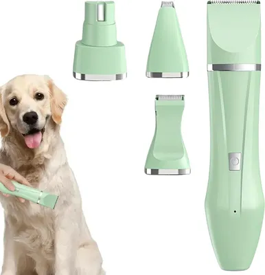Produktbild von Tierhaarschneider 4-in-1, leise & kabellos, Felltrimmer für Hunde & Katzen, wiederaufladbar mit Type-C, abwaschbare Klingen, sicher & ergonomisch
