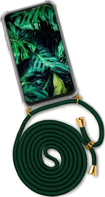 Produktbild von TWIST-Case + TWIST-Cord für Samsung Galaxy A70, Farbe:Deepest Jungle (Gold)