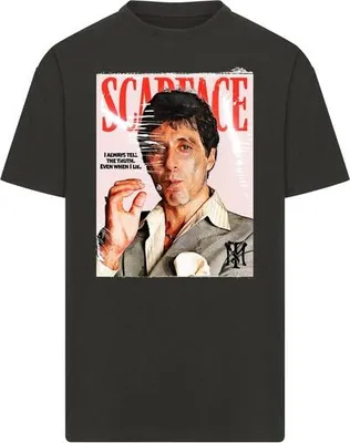Produktbild von Scarface Oversize T-Shirt Herren Magazine Cover - Oversize schwarz L