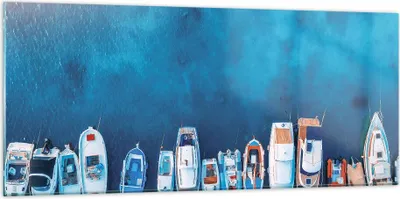 Produktbild von Bilder auf glas - Einteilig - Hafen Hafen £ódŸ - 120x50cm - Glasbilder - Wandbilder - Bilder - zum Aufhängen bereit - Wanddekoration aus Glas - Glas Bilder - Wandbild auf Glas - GAB120x50-5081