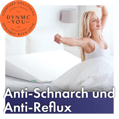 Produktbild von dynmc-you Keilkissen, 90 x 45cm, für Reflux, Nacken- & Rückenstütze, Schnarch-Erhöhung, Memory Schaumstoff, Bezug abnehmbar & waschbar bei 40°C