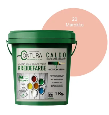 Produktbild von Contura BeGreen 1Kg. Kreidefarbe Shabby Chic Möbellack - 20 Marokko