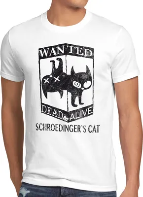 Produktbild von BaumwolleCloud Schroedingers Katze Wanted Herren T-Shirt