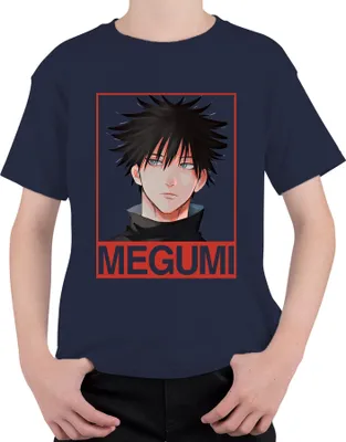 Obrázek produktu pro Megumi Fushiguro Jujutsu Kaisen Anime Fan Gift Gloomy Otaku Uni dětské tričko, námořnická modrá, 116