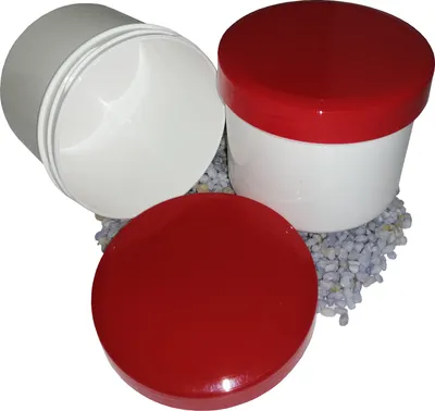 Produktbild von 30 Salbenkruken  Salbendose 352 g 440 ml  Deckel rot