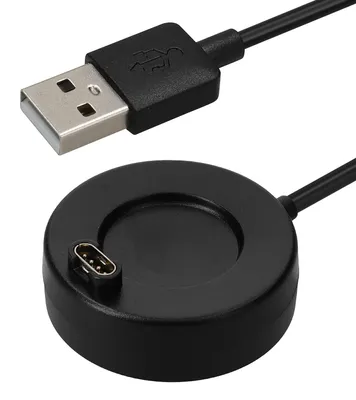 Productafbeelding van USB-oplaadkabel voor smartwatch, zwart, compatibel met diverse modellen