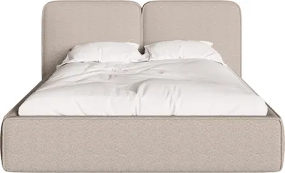 Produktbild von FEDVE Polsterbett Lauga aus Bouclé-Stoff 180x200 cm, Beige