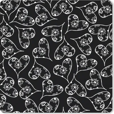 Produktbild von MuchoWow® Mauspad Mousepad Mädchen - Herz - Blumen - Muster - Mädchen - Kinder - Baby 20x20 cm - Mousepads - Maus Mat - Pad - Mausunterlage - Desk Mat - Bureauartikeln
