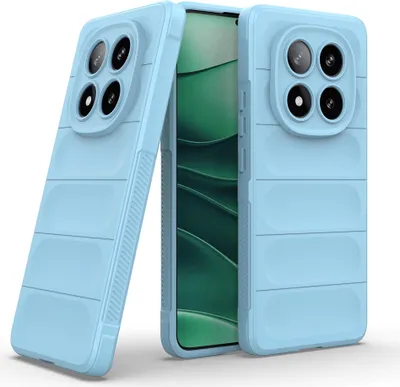 Produktbild von Handy Hülle für Xiaomi Redmi Note 14 Pro 5G Grip Case Cover Schutzhülle Softgrip Farbe: Hellblau