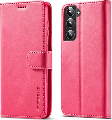 Produktbild von Samsung Galaxy S22 5G Hülle, Klapphüllen Brieftasche Leder Magnetverschluss Ständer Schutzhülle für Galaxy S22 5G Rosa