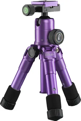 Produktbild von Mantona Kaleido Mini Tischstativ in light purple metallic Reisestativ inkl. Kugelkopf mit Schnellwechselplatte und Transporttasche