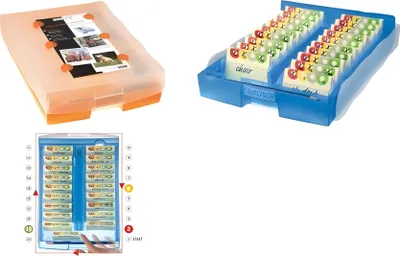 Produktbild von CROCO 2-6-19 Lernkartei A8, inkl. 100 Karten, 19 Kästchen und 1 Bleistift