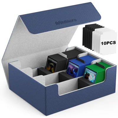 Image de Boîte de rangement pour cartes à collectionner, pouvant contenir plus de 1800 cartes, avec 10 séparateurs pour cartes