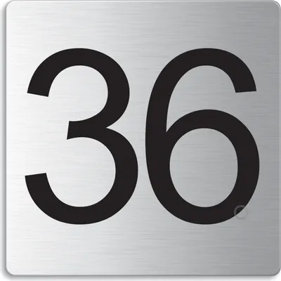 Produktbild von Türnummer I Zimmernummer I EdeIstahI TürschiId "36" I 85x85 mm I Nr.48336