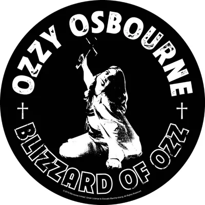 Produktbild von Ozzy Osbourne - Patch "Blizzard Of Ozz" RO6706 (Einheitsgröße) (Schwarz/Weiß)
