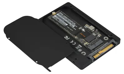 Produktbild von SSD-Gehäuse SSD-Adapter NVMe-Konverter - 2,5 Zoll - U.2 auf M.2 - PCIe 3.0 - Aluminium - Schwarz