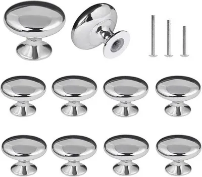 Produktbild von Famanu Möbelknöpfe Chrom Glänzend - Set von 10