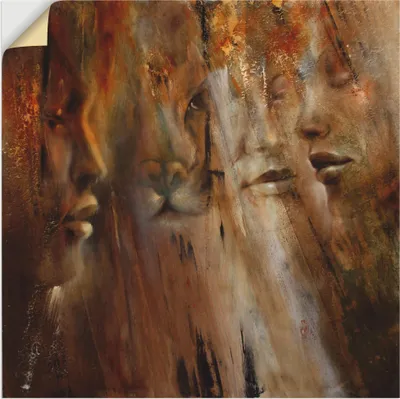Produktbild von ARTland Wandbild, selbstklebend Gesichter Größe: 100x100 cm