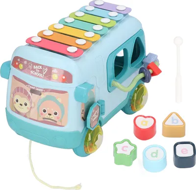 Image de Blocs « Musikbus Alphabet » – Jouet éducatif multifonctionnel – Modèle « Mini-xylophone musical à perles » – Vert