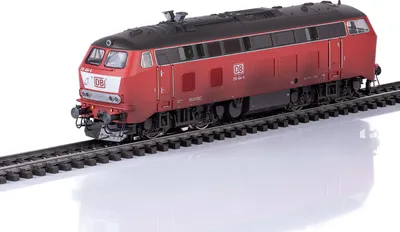 A model train locomotive on a track.
