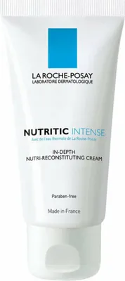 A white tube of La Roche-Posay Nutritic Intense cream against a white background.