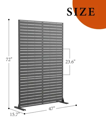 Immagine prodotto di Schermo per esterni - Pannello divisorio per giardino - HDPE - 120 x 180 cm - Autoportante - Resistente agli agenti atmosferici - Modello A