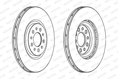 Image de 2x FERODO disque de frein DDF1453C pour JEEP CHEROKEE (KL) pour ALFA ROMEO 159 (939)