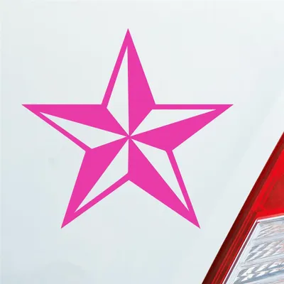 Produktbild von Auto Aufkleber Stern Stars Star 10x10 cm Pink Sticker Heckscheibenaufkleber