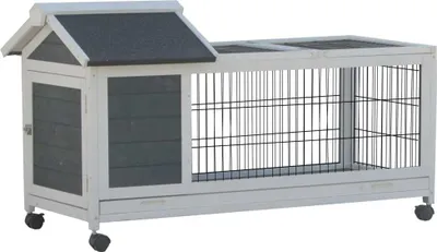 Produktbild von FLAMINGO Kaninchenstall Honey Rustic 115x55x64,5 cm Grau